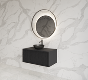 Wastafelmeubel 70cm Black Veneer⎢Gliss Heronimus⎢1 softclose lade Wastafelmeubel 70cm Black Veneer⎢Gliss Heronimus⎢1 softclose lade