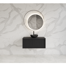 Wastafelmeubel 70cm Black Veneer⎢Gliss Heronimus⎢1 softclose lade