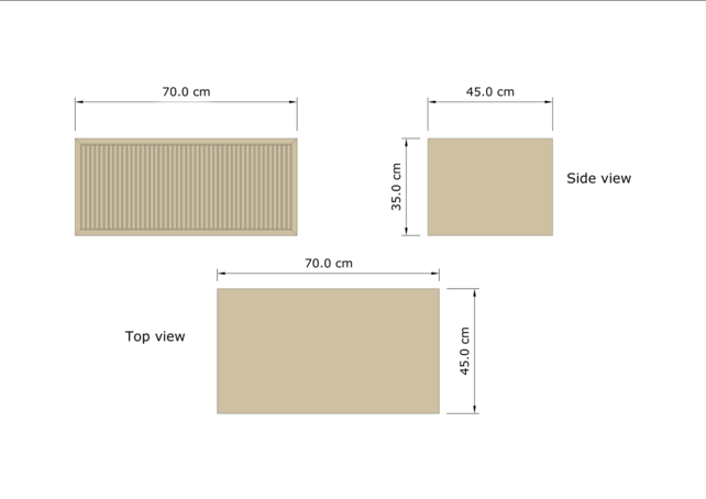Wastafelmeubel 70cm Ash Gray⎢Gliss Heronimus⎢1 softclose lade