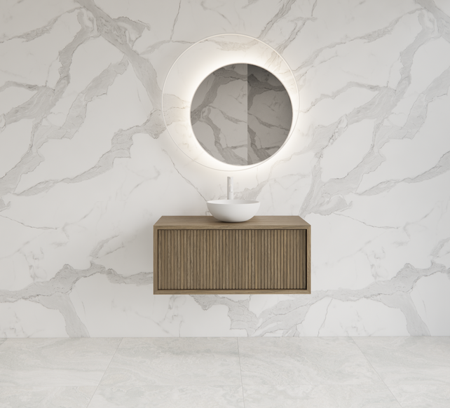 Wastafelmeubel 80cm Ash Gray⎢Gliss Heronimus⎢1 softclose lade