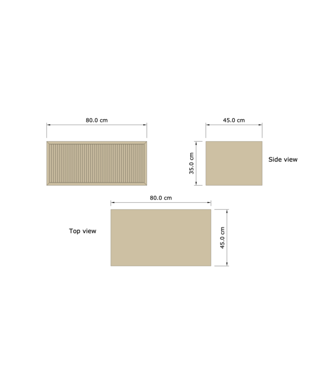 GLISS DESIGN Wastafelmeubel 80cm Black Veneer⎢Gliss Heronimus⎢1 softclose lade