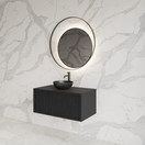 Wastafelmeubel 80cm Black Veneer⎢Gliss Heronimus⎢1 softclose lade