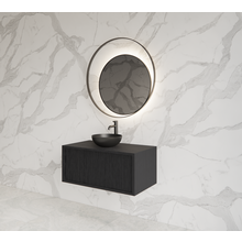 Wastafelmeubel 80cm Black Veneer⎢Gliss Heronimus⎢1 softclose lade