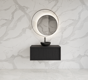 Wastafelmeubel 80cm Black Veneer⎢Gliss Heronimus⎢1 softclose lade