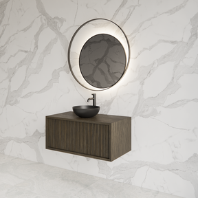 Wastafelmeubel 80cm Charcoal⎢Gliss Heronimus⎢1 softclose lade