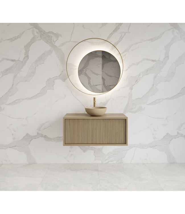 GLISS DESIGN Wastafelmeubel 80cm Corn Silk⎢Gliss Heronimus⎢1 softclose lade