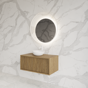 Wastafelmeubel 80cm Castle Brown⎢Gliss Heronimus⎢1 softclose lade