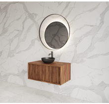 Wastafelmeubel 80cm Walnut⎢Gliss Heronimus⎢1 softclose lade