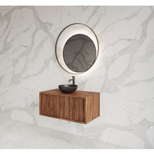 Wastafelmeubel 80cm Walnut⎢Gliss Heronimus⎢1 softclose lade