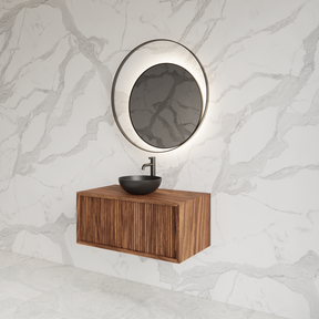 Wastafelmeubel 80cm Walnut⎢Gliss Heronimus⎢1 softclose lade