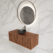 Wastafelmeubel 90cm Walnut⎢Gliss Heronimus⎢1 softclose lade