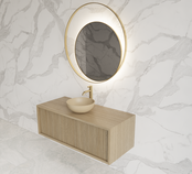 Wastafelmeubel 90cm Corn Silk⎢Gliss Heronimus⎢1 softclose lade