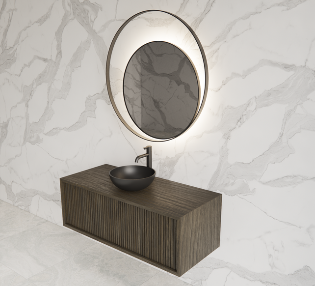 Wastafelmeubel 90cm Charcoal⎢Gliss Heronimus⎢1 softclose lade Wastafelmeubel 90cm Charcoal⎢Gliss Heronimus⎢1 softclose lade