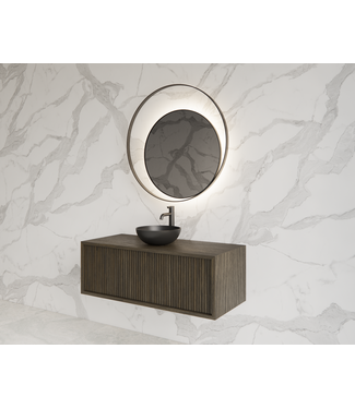 GLISS DESIGN Wastafelmeubel 90cm Charcoal⎢Gliss Heronimus⎢1 softclose lade