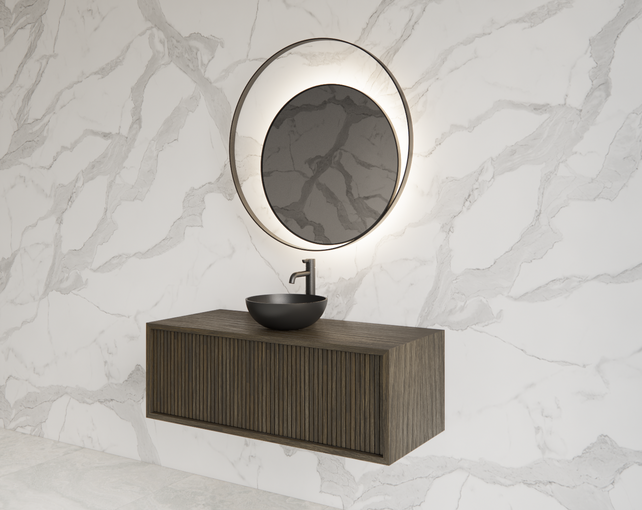 Wastafelmeubel 90cm Charcoal⎢Gliss Heronimus⎢1 softclose lade Wastafelmeubel 90cm Charcoal⎢Gliss Heronimus⎢1 softclose lade