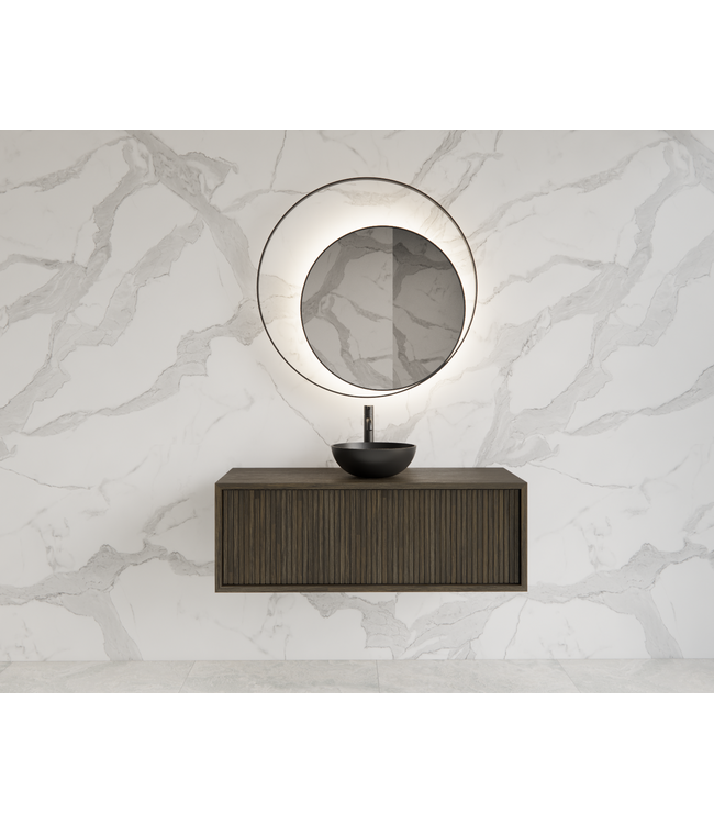 Wastafelmeubel 90cm Charcoal⎢Gliss Heronimus⎢1 softclose lade