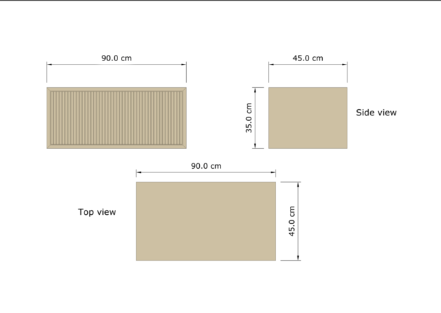 Wastafelmeubel 90cm Black Veneer⎢Gliss Heronimus⎢1 softclose lade