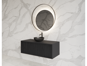 Wastafelmeubel 90cm Black Veneer⎢Gliss Heronimus⎢1 softclose lade