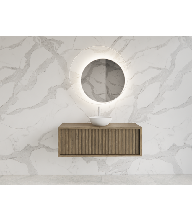 GLISS DESIGN Wastafelmeubel 90cm Ash Gray⎢Gliss Heronimus⎢1 softclose lade