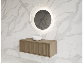 Wastafelmeubel 90cm Ash Gray⎢Gliss Heronimus⎢1 softclose lade