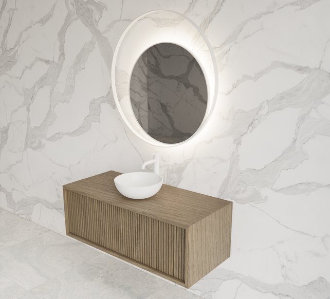 Wastafelmeubel 100cm Ash Gray⎢Gliss Heronimus⎢1 softclose lade Wastafelmeubel 100cm Ash Gray⎢Gliss Heronimus⎢1 softclose lade