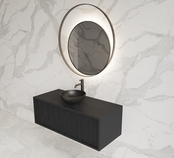 Wastafelmeubel 100cm Black Veneer⎢Gliss Heronimus⎢1 softclose lade