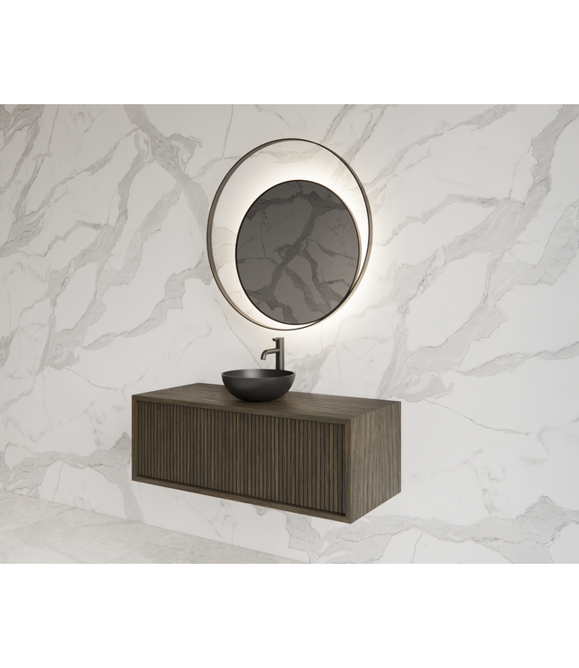 Wastafelmeubel 100cm Charcoal⎢Gliss Heronimus⎢1 softclose lade