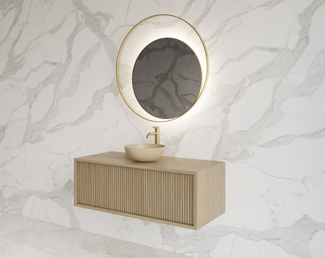 Wastafelmeubel 100cm Corn Silk⎢Gliss Heronimus⎢1 softclose lade Wastafelmeubel 100cm Corn Silk⎢Gliss Heronimus⎢1 softclose lade