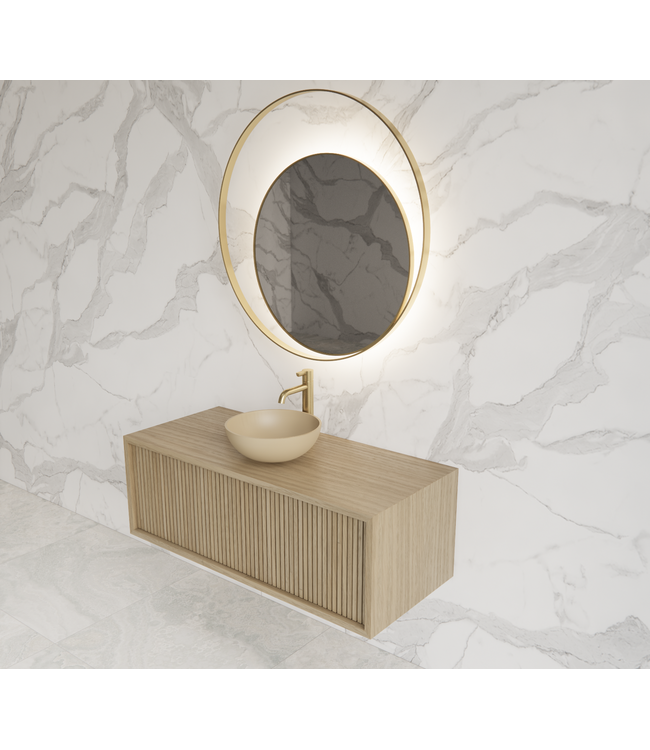 GLISS DESIGN Wastafelmeubel 100cm Corn Silk⎢Gliss Heronimus⎢1 softclose lade