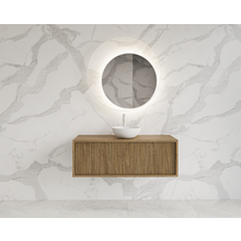 Wastafelmeubel 100cm Castle Brown⎢Gliss Heronimus⎢1 softclose lade