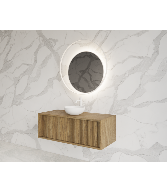 Wastafelmeubel 100cm Castle Brown⎢Gliss Heronimus⎢1 softclose lade