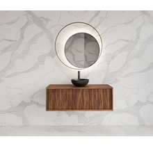 Wastafelmeubel 100cm Walnut⎢Gliss Heronimus⎢1 softclose lade