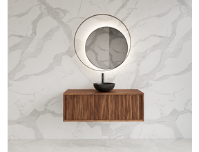 Wastafelmeubel 100cm Walnut⎢Gliss Heronimus⎢1 softclose lade