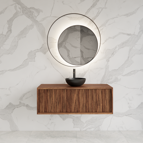 Wastafelmeubel 100cm Walnut⎢Gliss Heronimus⎢1 softclose lade