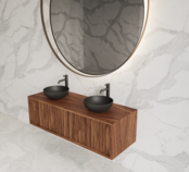 Wastafelmeubel 120cm Walnut⎢Gliss Heronimus⎢1 of 2 softclose lades Wastafelmeubel 120cm Walnut⎢Gliss Heronimus⎢1 of 2 softclose lades