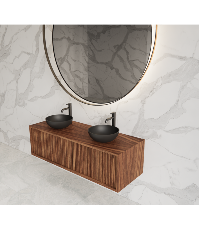 Wastafelmeubel 120cm Walnut⎢Gliss Heronimus⎢1 of 2 softclose lades