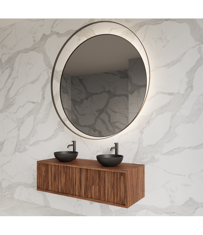 Wastafelmeubel 120cm Walnut⎢Gliss Heronimus⎢1 of 2 softclose lades