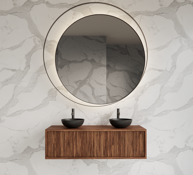 Wastafelmeubel 120cm Walnut⎢Gliss Heronimus⎢1 of 2 softclose lades Wastafelmeubel 120cm Walnut⎢Gliss Heronimus⎢1 of 2 softclose lades