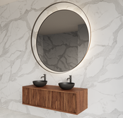 Wastafelmeubel 120cm Walnut⎢Gliss Heronimus⎢1 of 2 softclose lades Wastafelmeubel 120cm Walnut⎢Gliss Heronimus⎢1 of 2 softclose lades