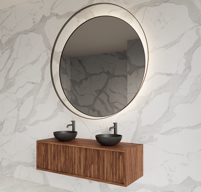 Wastafelmeubel 120cm Walnut⎢Gliss Heronimus⎢1 of 2 softclose lades Wastafelmeubel 120cm Walnut⎢Gliss Heronimus⎢1 of 2 softclose lades