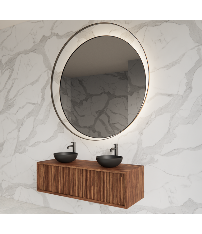 Wastafelmeubel 120cm Walnut⎢Gliss Heronimus⎢1 of 2 softclose lades