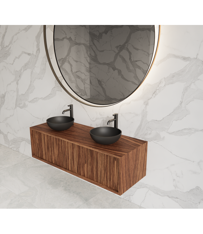 Wastafelmeubel 120cm Walnut⎢Gliss Heronimus⎢1 of 2 softclose lades