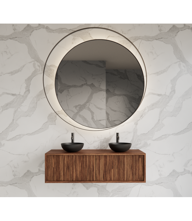 Wastafelmeubel 120cm Walnut⎢Gliss Heronimus⎢1 of 2 softclose lades