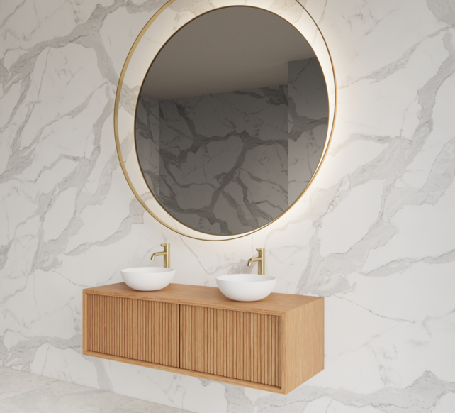 Wastafelmeubel 120cm Pure⎢Gliss Heronimus⎢1 of 2 softclose lades Wastafelmeubel 120cm Pure⎢Gliss Heronimus⎢1 of 2 softclose lades