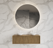 Wastafelmeubel 120cm Castle Brown⎢Gliss Heronimus⎢1 of 2 softclose lades