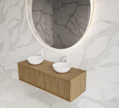 Wastafelmeubel 120cm Castle Brown⎢Gliss Heronimus⎢1 of 2 softclose lades