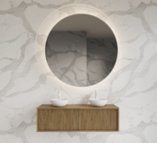 Wastafelmeubel 120cm Castle Brown⎢Gliss Heronimus⎢1 of 2 softclose lades