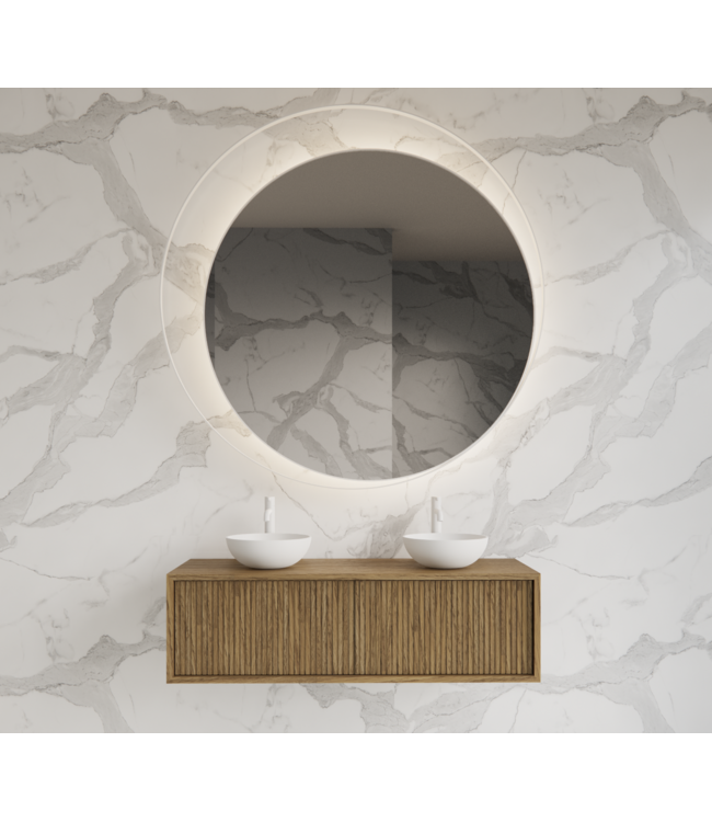 Wastafelmeubel 120cm Castle Brown⎢Gliss Heronimus⎢1 of 2 softclose lades