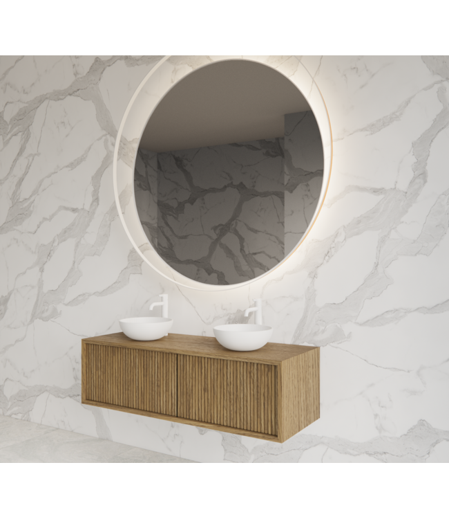 Wastafelmeubel 120cm Castle Brown⎢Gliss Heronimus⎢1 of 2 softclose lades