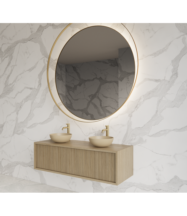 GLISS DESIGN Wastafelmeubel 120cm Corn Silk⎢Gliss Heronimus⎢1 of 2 softclose lades